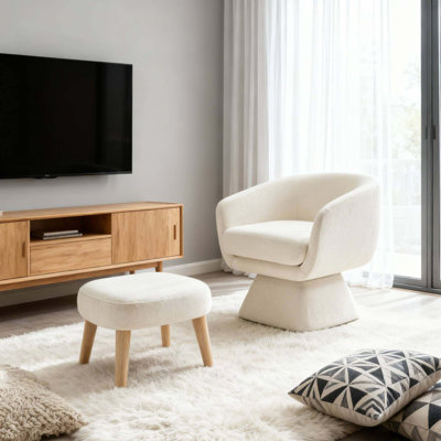 Fauteuil Lazy avec repose-pieds, fauteuil d'appoint moderne