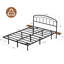 Metal Floating Double Bed Frame with Charging Doard & Lighting