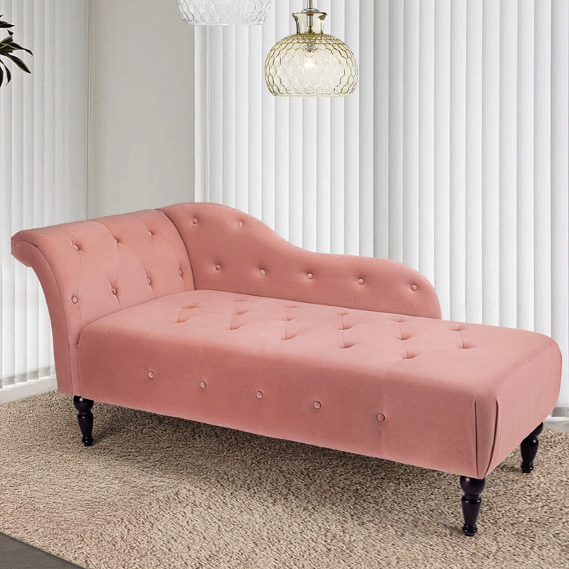 Flâneuse rembourrée, Velours rose