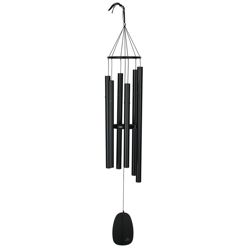 Carillon Bells of Paradise ™, H 44 po x l 7,5 po x P 7,5 po, Mauve / Noir