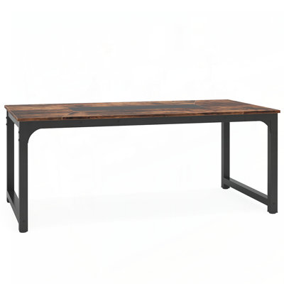 Spacious Industrial-Style Dining Table, Durable and Versatile for Modern Families and Multifunctional Lifestyles.