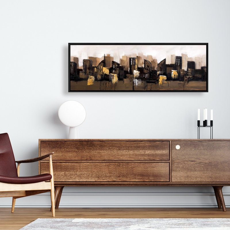  Art contemporain sur toile encadré floral pour la maison, H 49,25 po x l 17,25 po