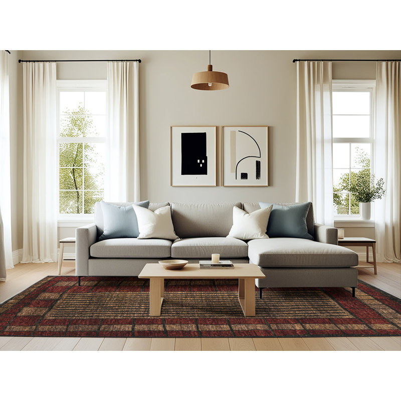 Abstract Indoor Rug, Rectangle 6' x 9'