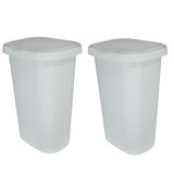 Plastic Manual Lift Kitchen Trash Can - 13 Gallons