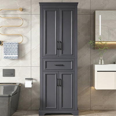 Rangement de salle de bain spacieux, armoire en bois aggloméré, organisateur de maison moderne