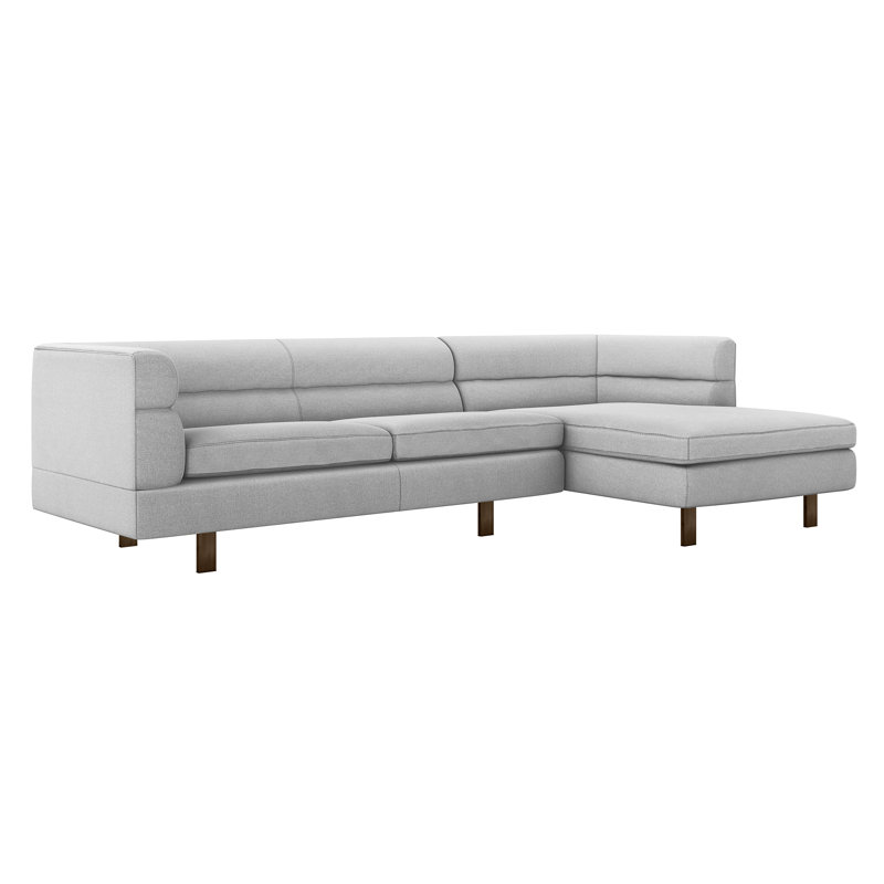 Ornette Chaise Sectional, Right Hand Facing, Black, Cameo 100% Polyester