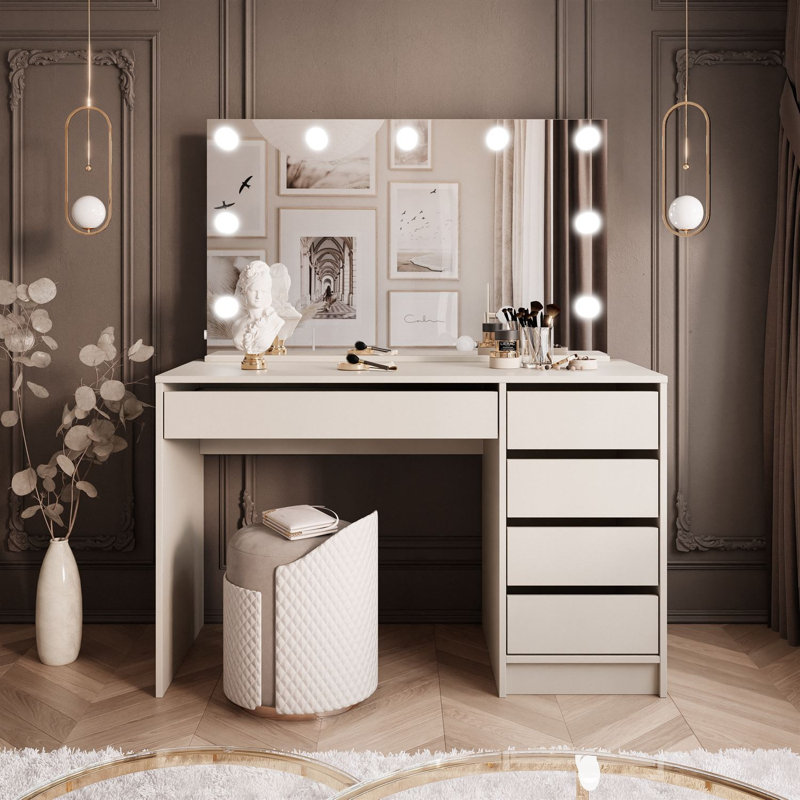 Rouven Dressing Table with Mirror