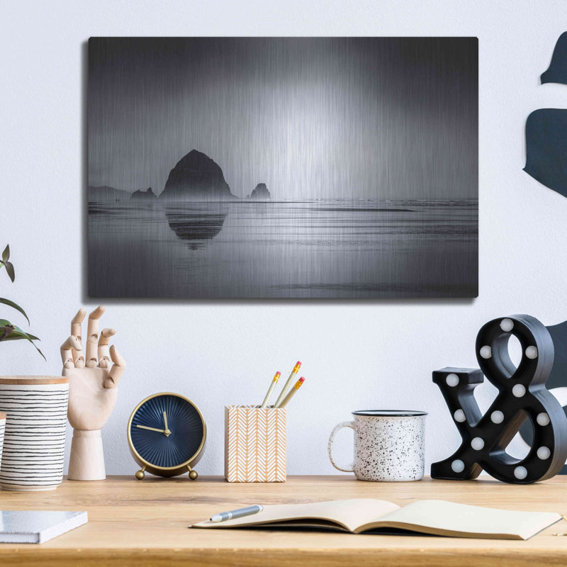 «Fog surround Haystack Rock» par Don Schwartz, H 12 po x l 16 po