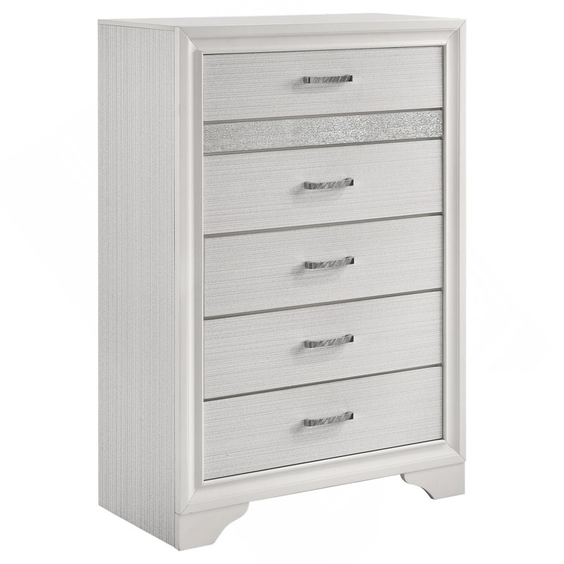 Commode de chambre à 6 tiroirs Annie, Blanc