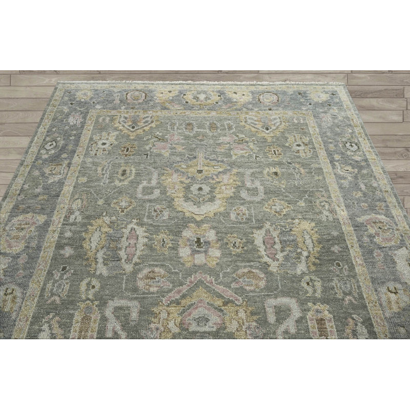 Tapis intérieur / extérieur en laine Hattabaugh, Rectangle 5 pi 4 po x 8 pi 7 po