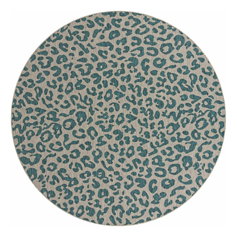 Murph Animal Print Indoor / Outdoor Rug, Round 10'8"