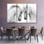 Couple de chevaux blancs sur toile, ensemble de 3 pièces-1387462412