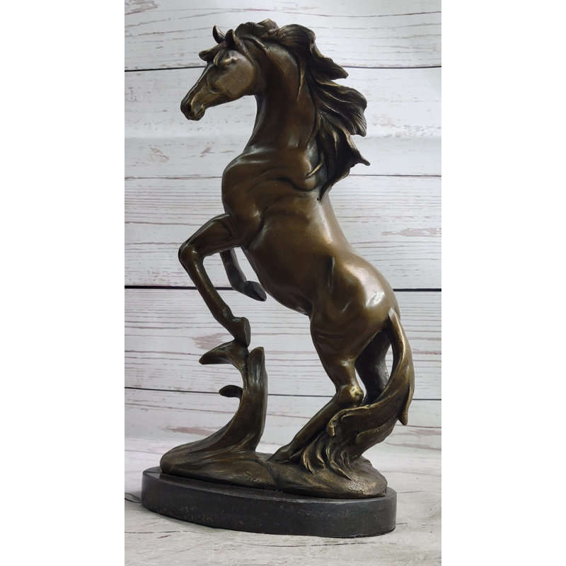 Statue de cheval de reproduction en bronze, équitation