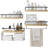Floating Shelves Wall Mounted Set With Wire Basket And Towel Bar - 3+1 Tier Rustic Bathroom Shelves Over Toilet, Farmhouse Wall Shelf For Bathroom, Kitchen, Bedroom-2063261941