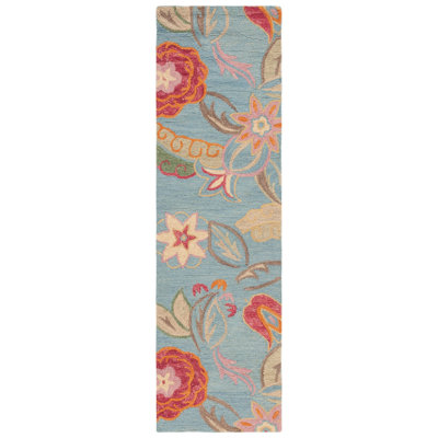 Emrick Hand Hooked Wool Floral Rug