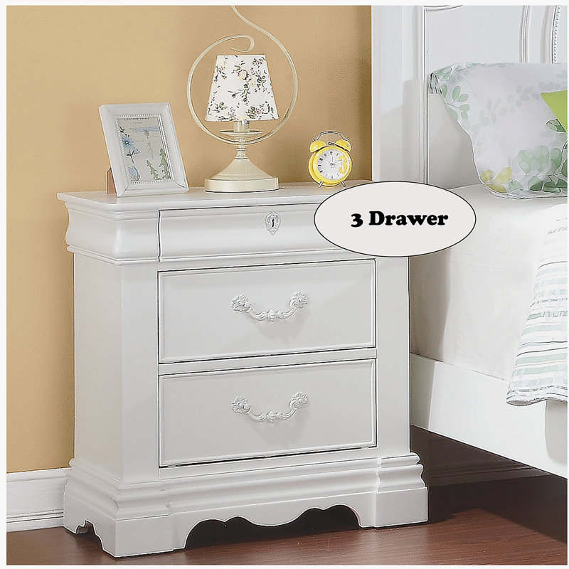 Estrella White Gloss Bedside Table