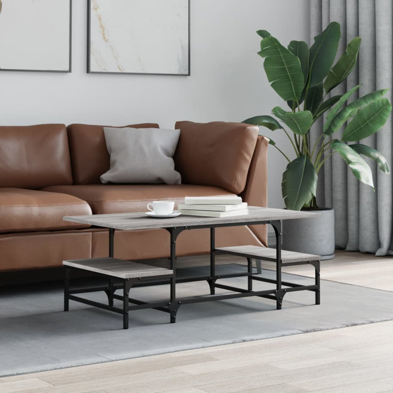 Aileu 4 Legs Coffee Table, Gray Sonoma