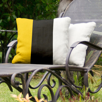 Striped Indoor/Outdoor Throw Pillow – Iowa Collection, Reversible, Weather and UV Resistant