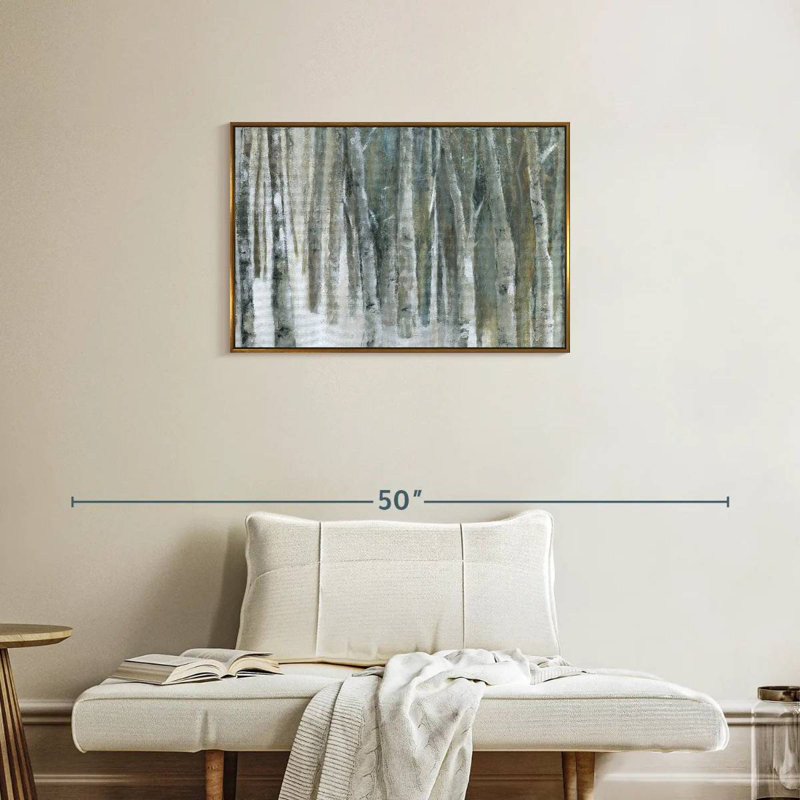 Bouleau Banff, Cadre flottant doré, 31 po x 21 po