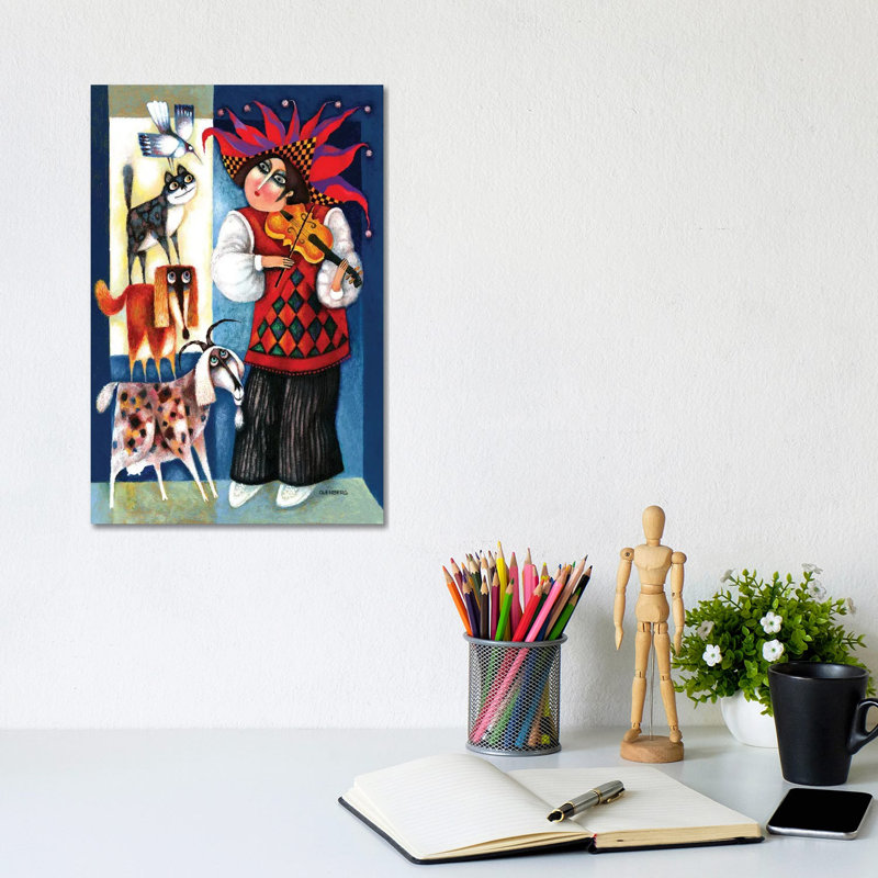 Violinist by Art Mirano - Wrapped Canvas Print, 30.48cm H x 20.32cm W x 1.9cm D