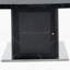 Table de salle à manger rectangulaire moderne de 47,24 à 63 po, extensible, avec plateau de table en marbre noir imprimé et pieds de table de rangement avec base en métal-290267448
