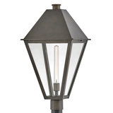 Endsley Single Light Outdoor Aluminum Post Mount Lantern