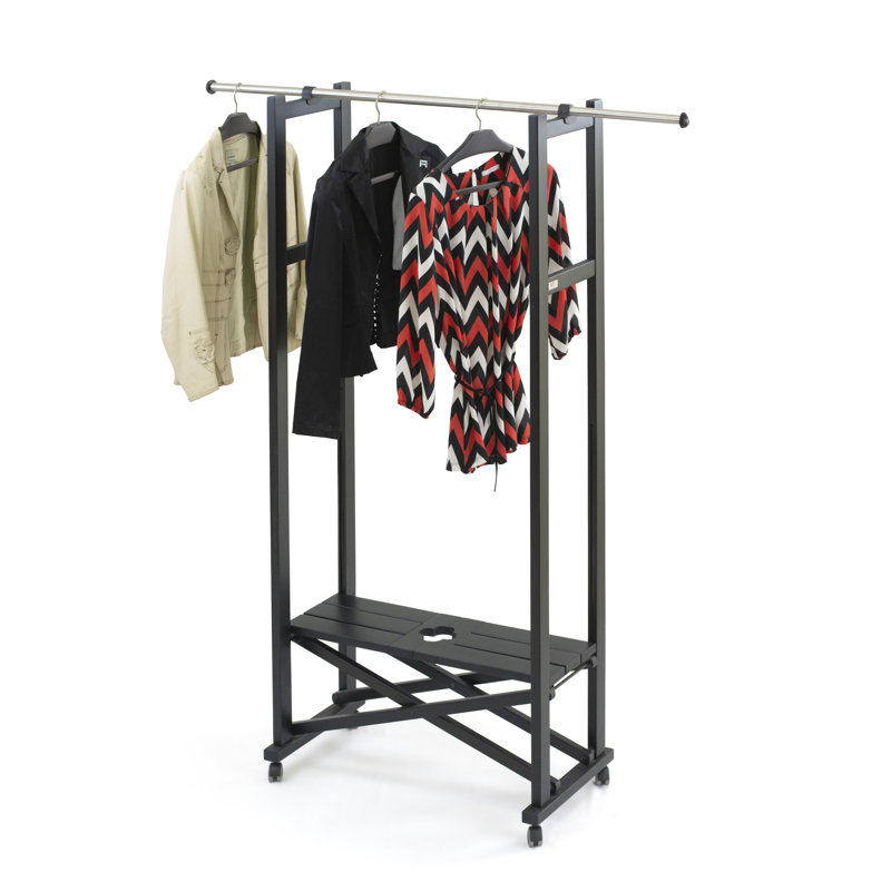 Rosemont Solid Wood Freestanding Coat Rack, Black