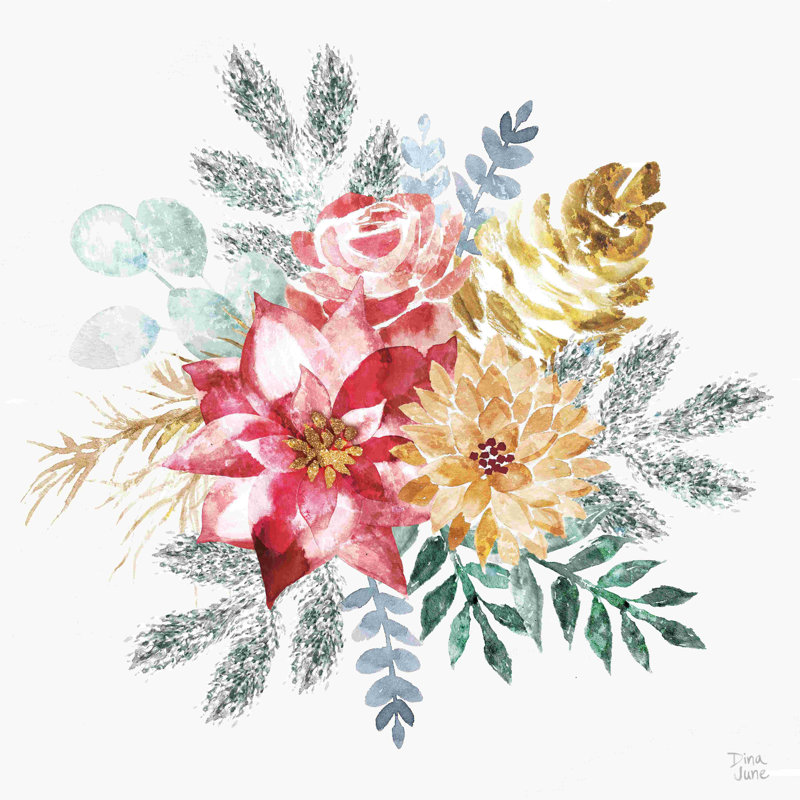 Holiday Sparkle II - imprimé, H 12 po x l 12 po, Non, Toile tendue