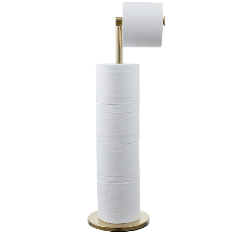 Porte-papier hygiénique sur pied doré