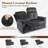 Loveseat Recliner Sofa With Heat And Massage,pockets, Infinite Position For Living Room