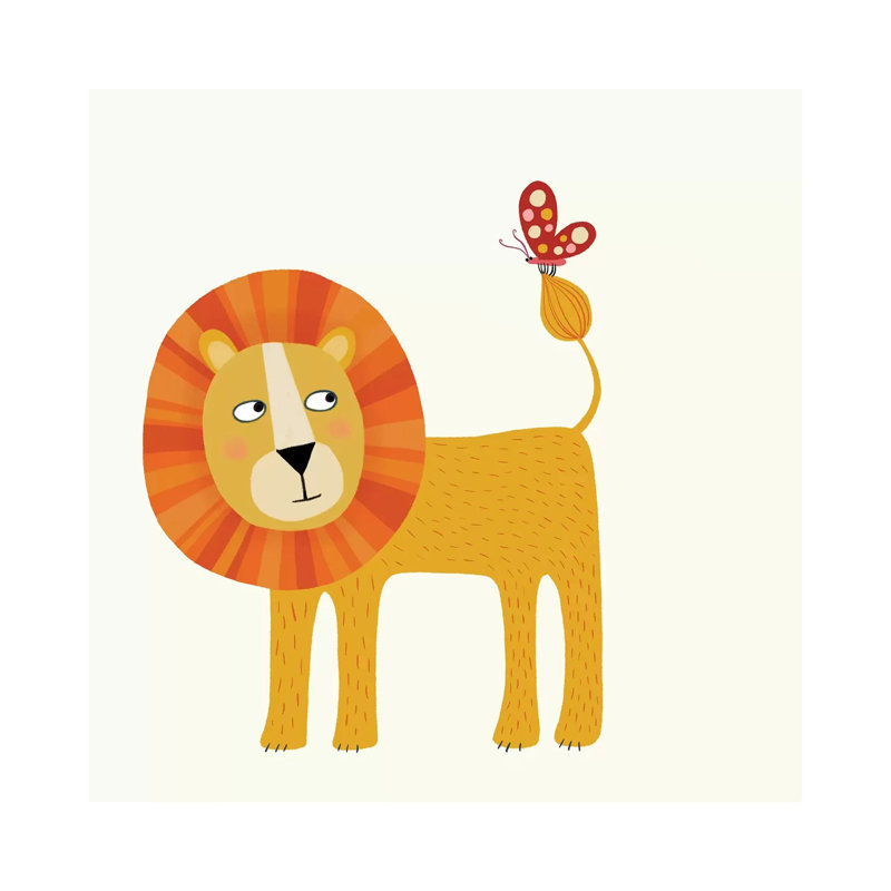 Lion 1 Piece Wall Art on Canvas, 45.72 cm H x 45.72 cm W x 1.91 cm D, Wrapped Canvas