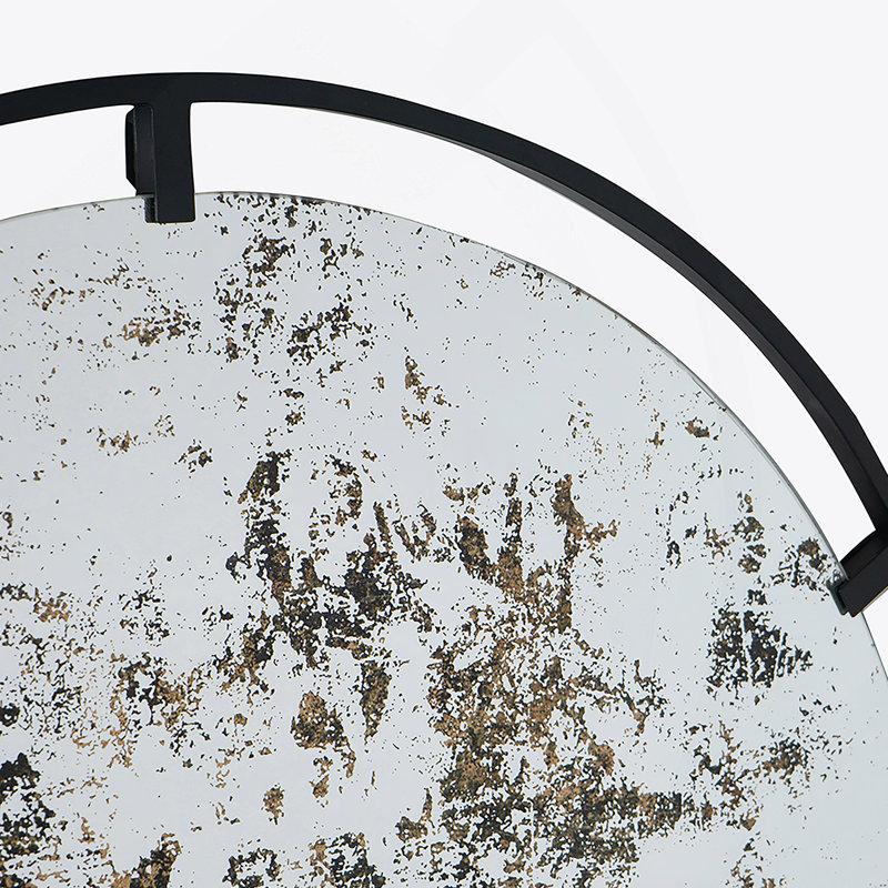 Iron Frame Vertical Round Mirror