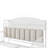 Kids Bedroom Full Size Metal Platform Bed Frame, Crisp White, Upholstered Storage Headboard with LED Accent Lighting-1040492302