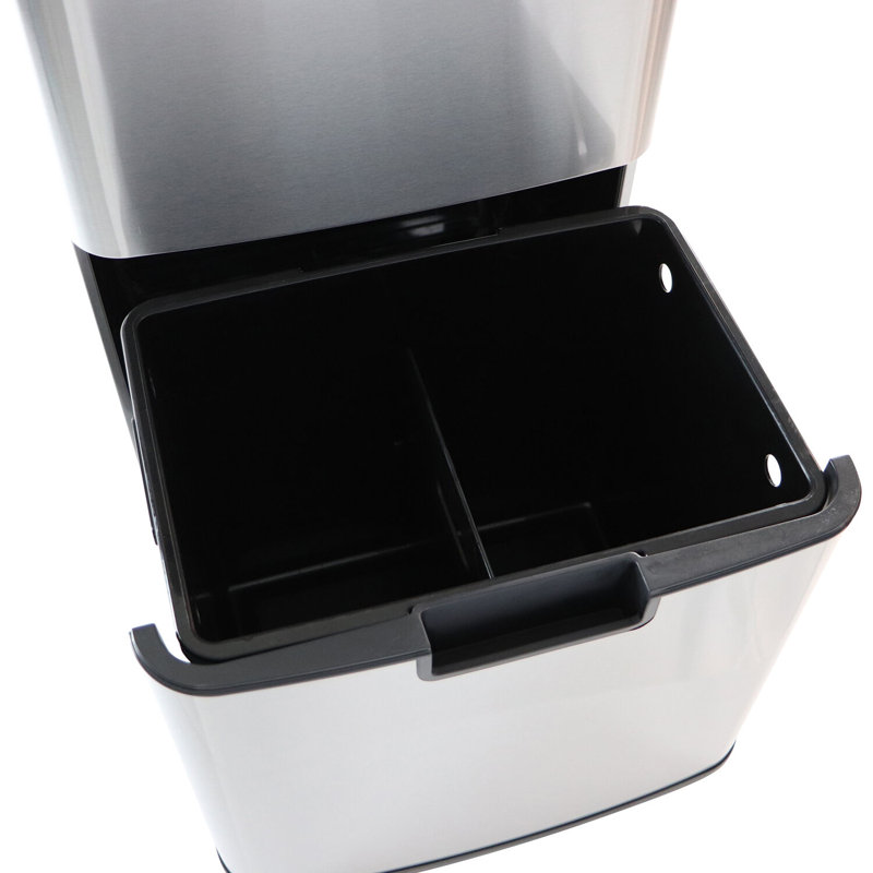 62L Stainless Steel Touchless Dual Bin Kitchen Trash Can