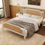 Cadre de lit très grand en rotin de style traditionnel, aucun sommier nécessaire, blanc antique-1034699446-1034699448