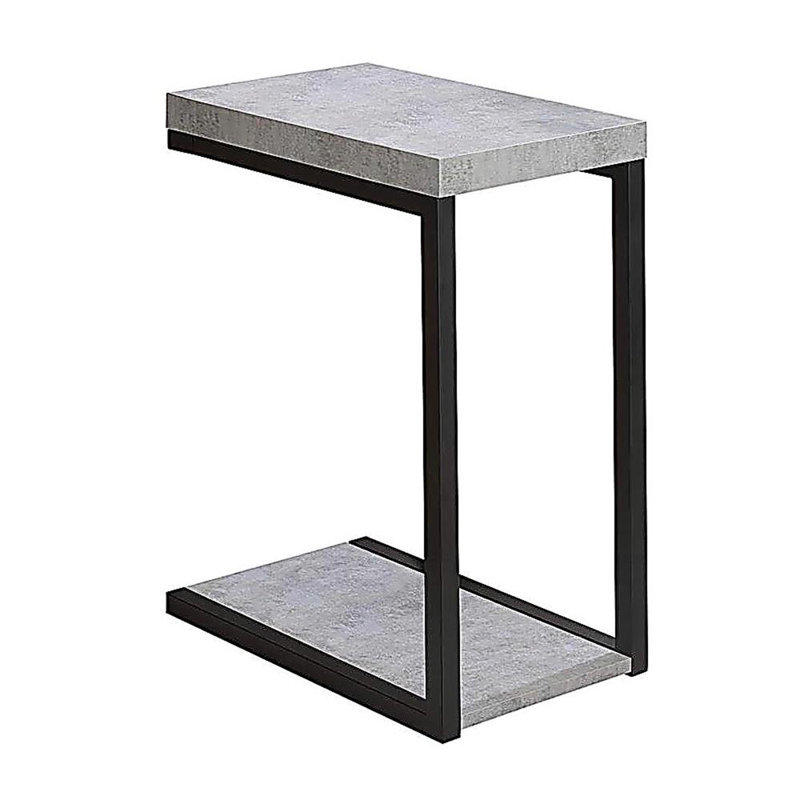 Table à collation ciment et noire, Gris ciment