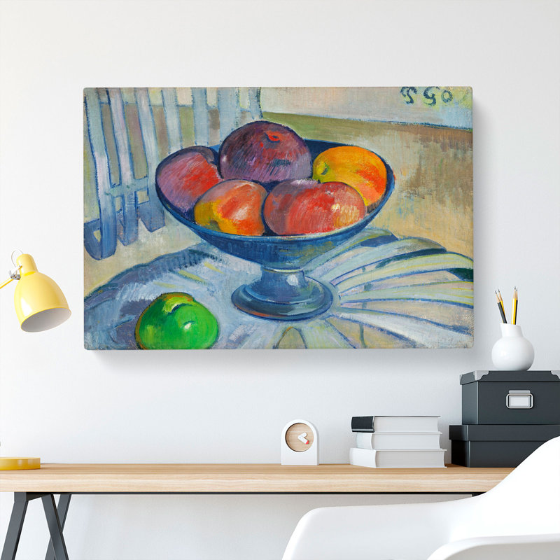 Fruit Dish On A Garden Chair by Paul Gauguin - Wrapped Canvas, 40cm H x 60cm W x 3cm D