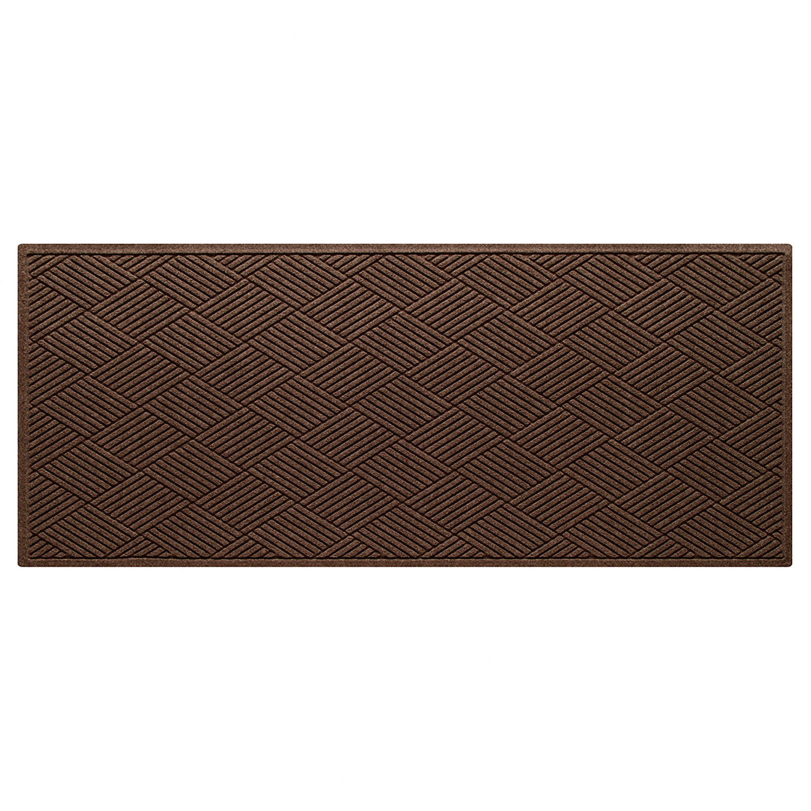 Waterhog Diamonds Indoor Outdoor Doormat, Dark Brown, Runner 3' x 10'