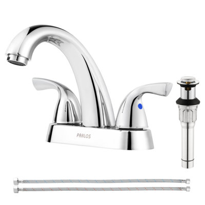 Centerset 2-handle Bathroom Faucet with Drain Assembly