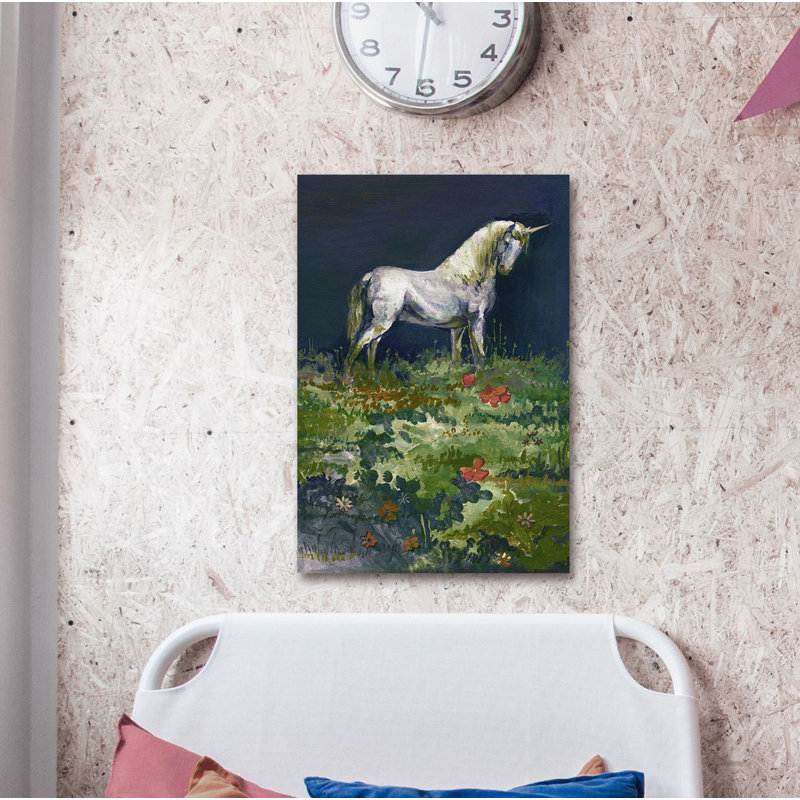 «Unicorn Garden», reproduction sur toile tendue, H 12 po x l 8 po