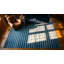 Antique Striped Flat Weave Cotton Blue Indian Dhurrie Rug