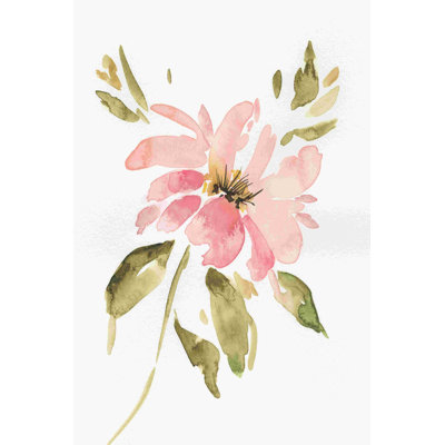 «One Pink Bloom I» par Regina Moore - impression sur toile tendue