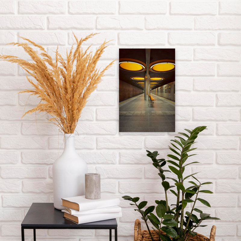 «All Aboard», art mural contemporain, 18" H x 12" W