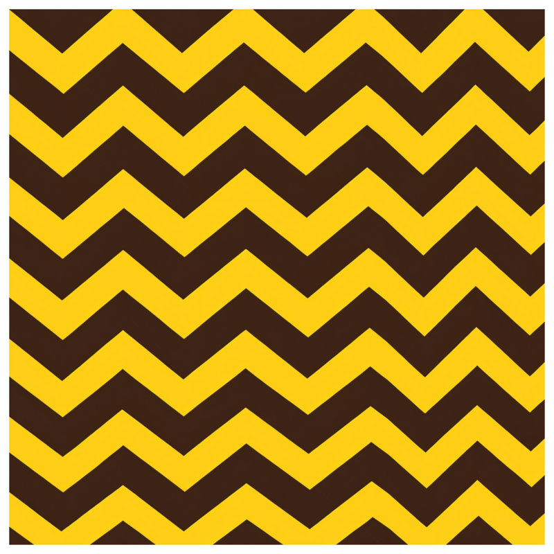Couvre-lit matelassé en zigzag brun et jaune toutes tailles, Full / Double