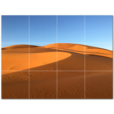 Desert Photo 8'' x 8'' Satin Ceramic Decorative Mural