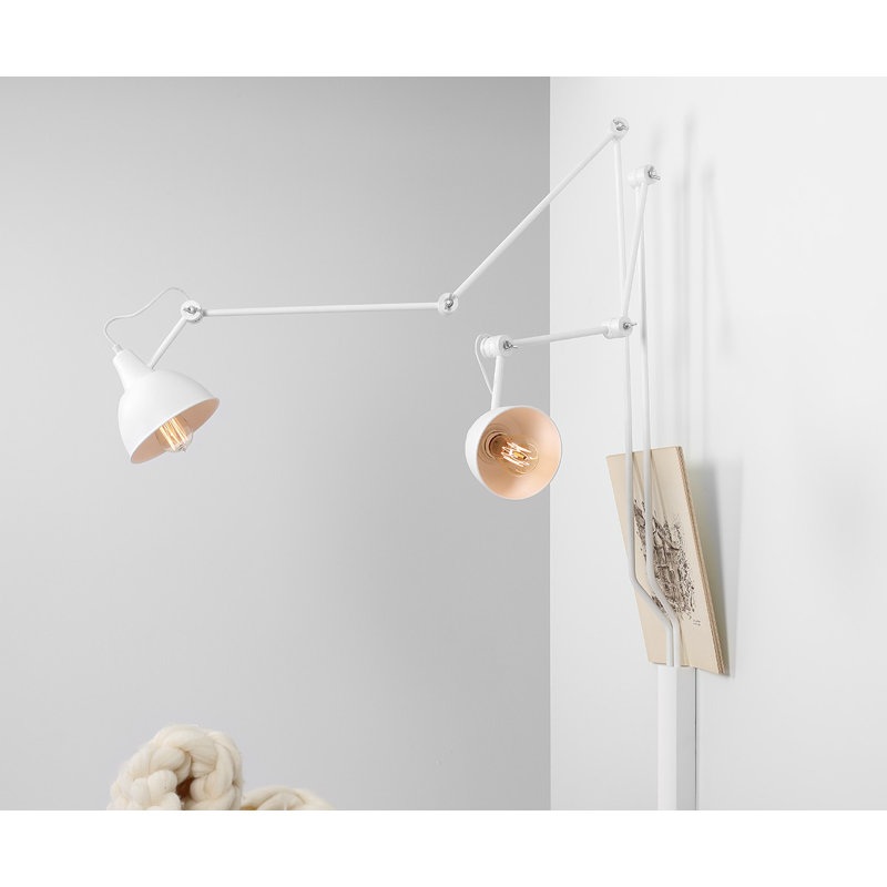 Ippolito Swing Arm Sconce, White