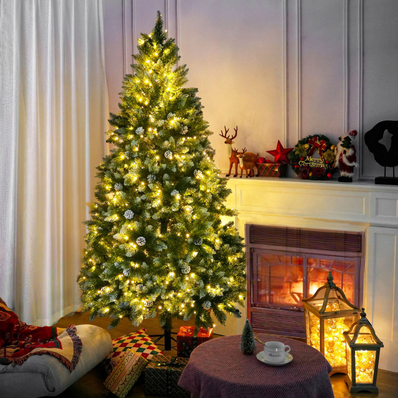 Sapin de Noël artificiel avec lumières claires, 7'