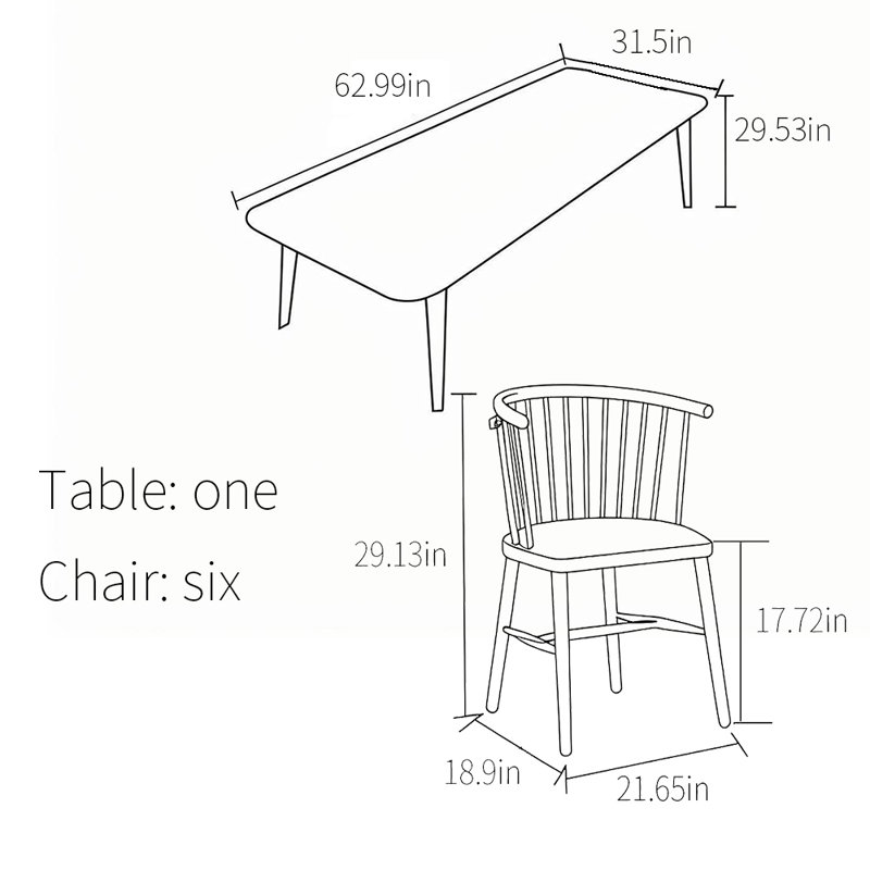 Ensemble de table à thé et de chaises en bois de hêtre