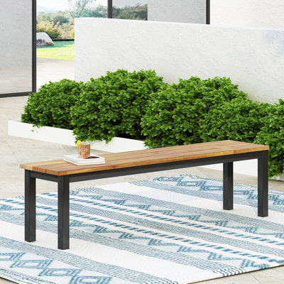 Stylish Minimalistic Seating Teak Wood Modern Yard by Hokku Designs
