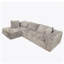 Canapé modulaire gris avec méridienne American Style